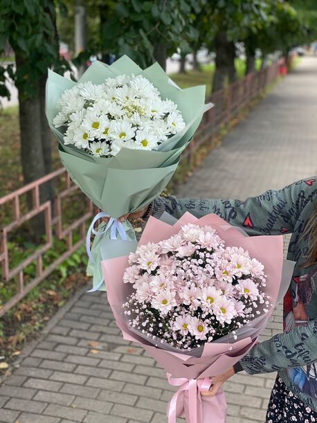 Букет с добавлением гипсофилы.